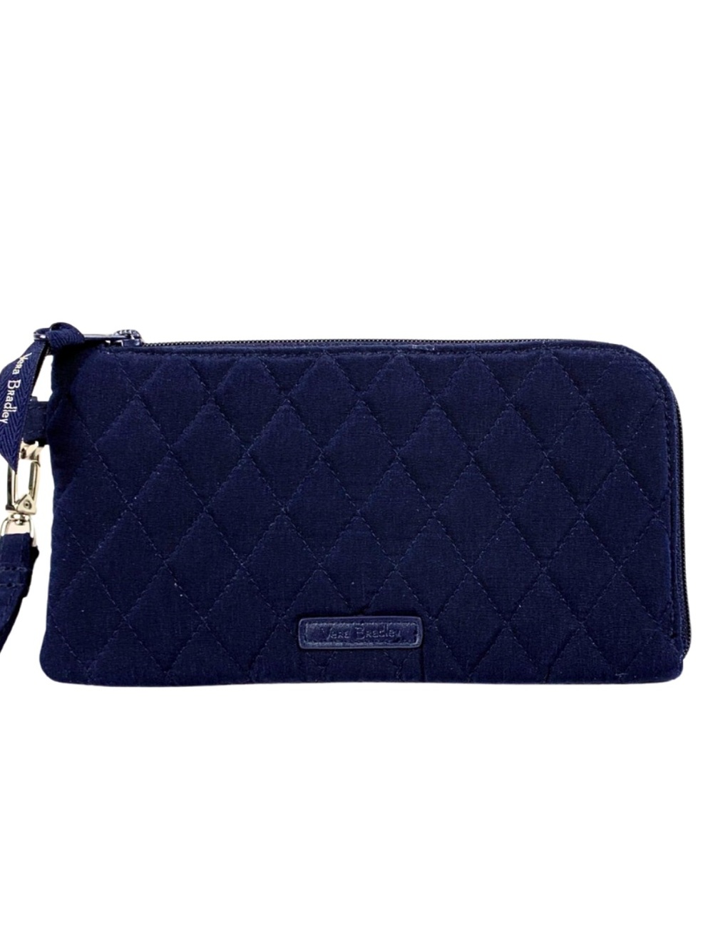 Vera Bradley Quilted Wristlet Deep Navy Minimalist Travel Casual